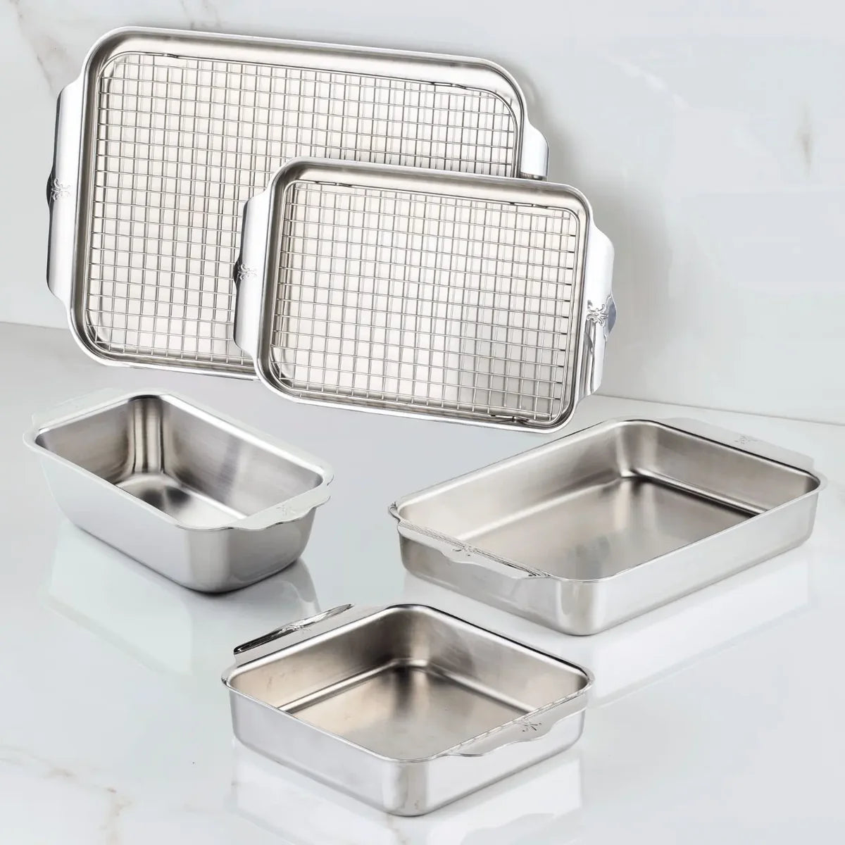 HESTAN OvenBond - Tri-ply Gourmet Essentials Stainless Steel 7-piece Set
