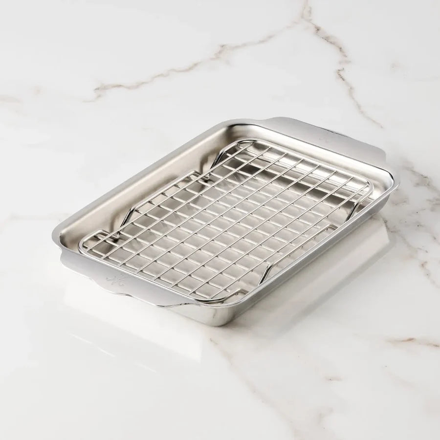 HESTAN OvenBond - Tri-ply Quarter Sheet Pans & Rack, 9-in x 12.5-in