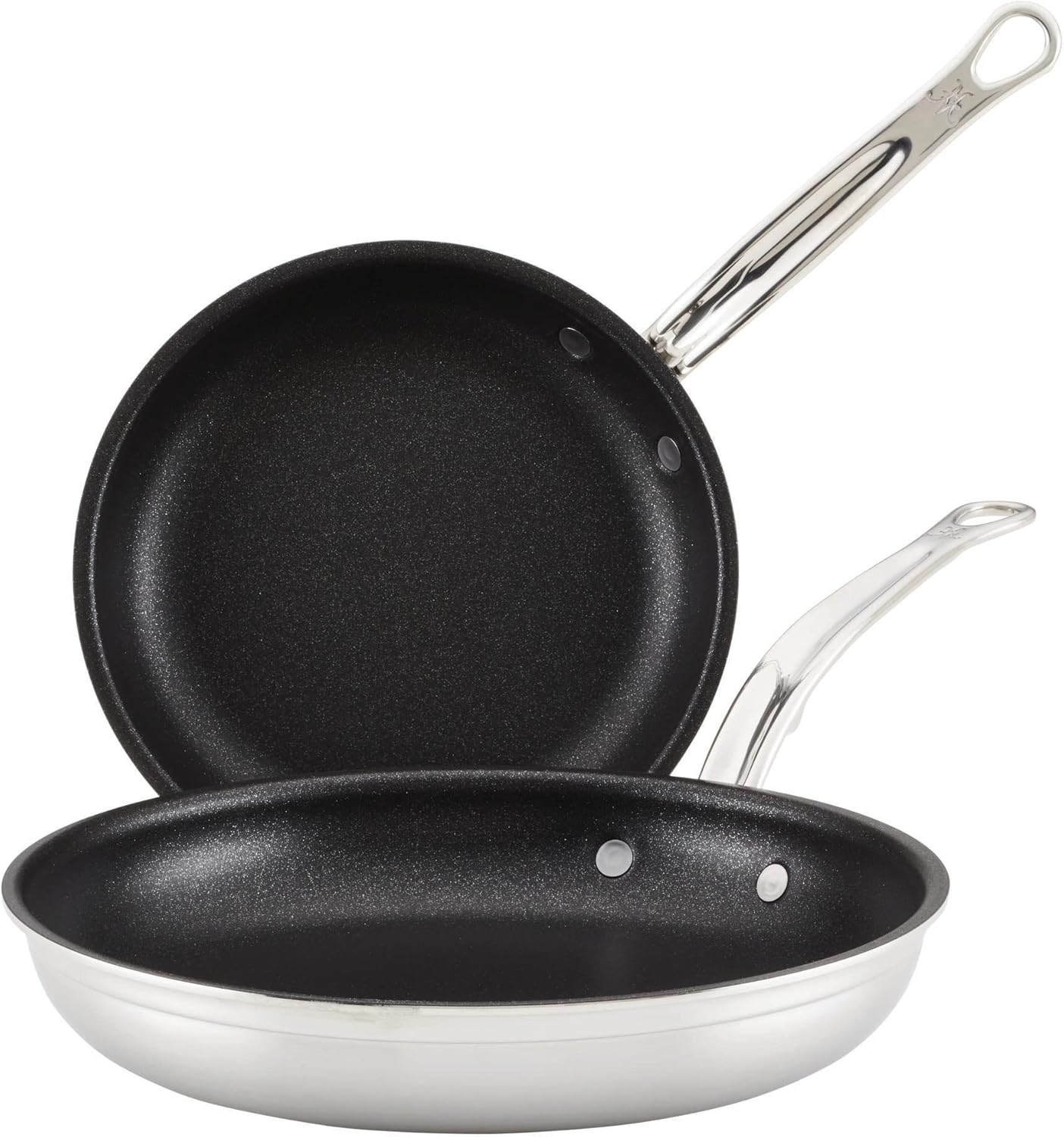 Hestan Professional Clad Stainless Steel Titum Nonstick 2- pc Skillet Set
