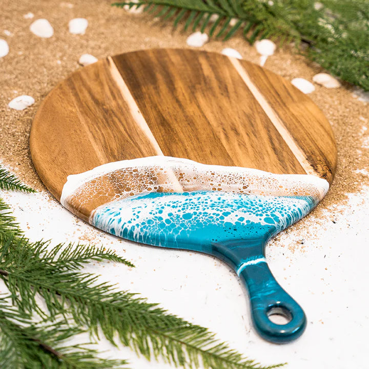 Lynn & Liana Design - Round Cheese Paddle Acacia Boards