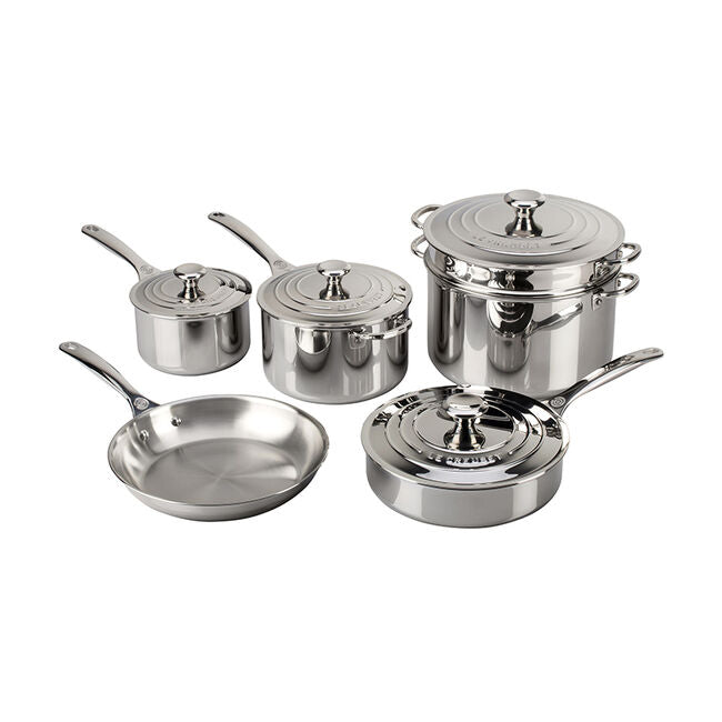 Le Creuset - Signature Stainless Steel 10-Piece Cookware Set