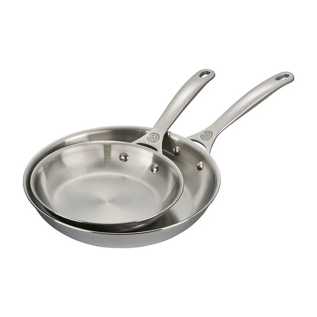 Le Creuset - Signature Stainless Steel 2-Piece Fry Pan Set