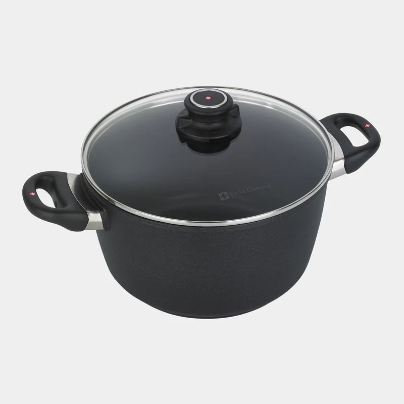 Swiss Diamond - XD Nonstick 8.5 Stockpot with Glass Lid - INDUCTION