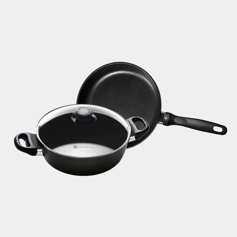 Swiss Diamond - XD Nonstick 3-Piece Set; Fry Pan & Casserole