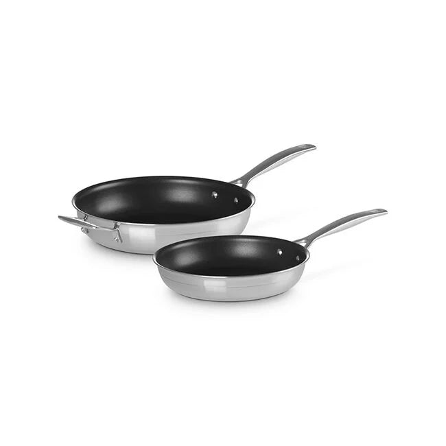 Le Creuset - Classic Stainless Steel 2-Piece Non-Stick Frying Pan Set