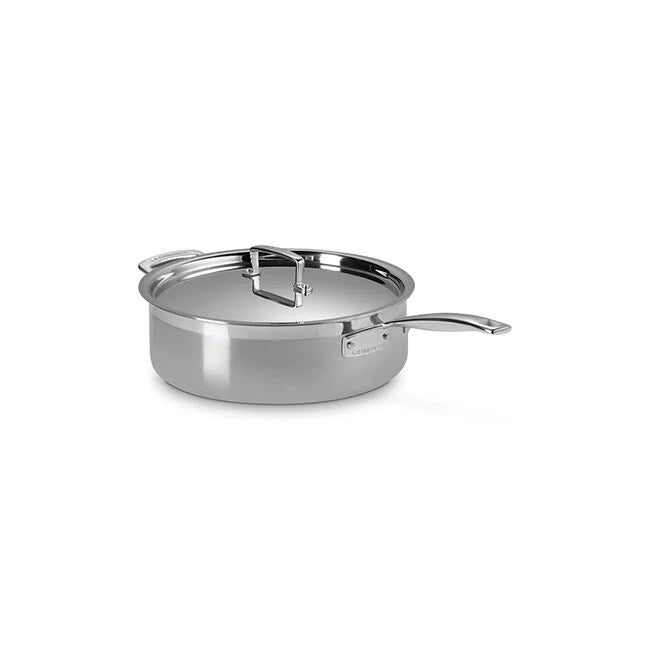Le Creuset - Classic Stainless Steel Round Sauté Pan with Helper Handle