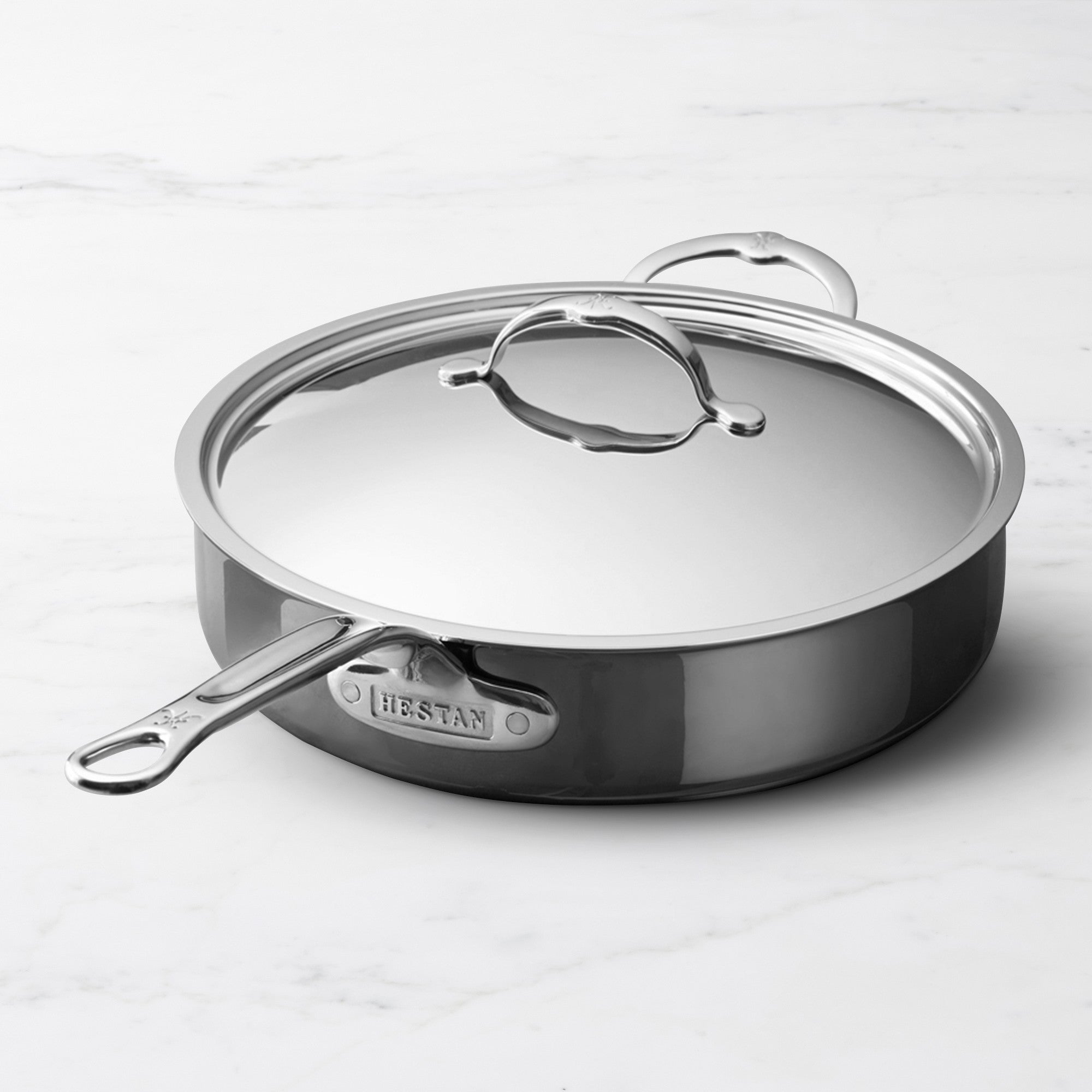 HESTAN NANOBOND TITANIUM - Covered Sauté Pan with Helper Handle