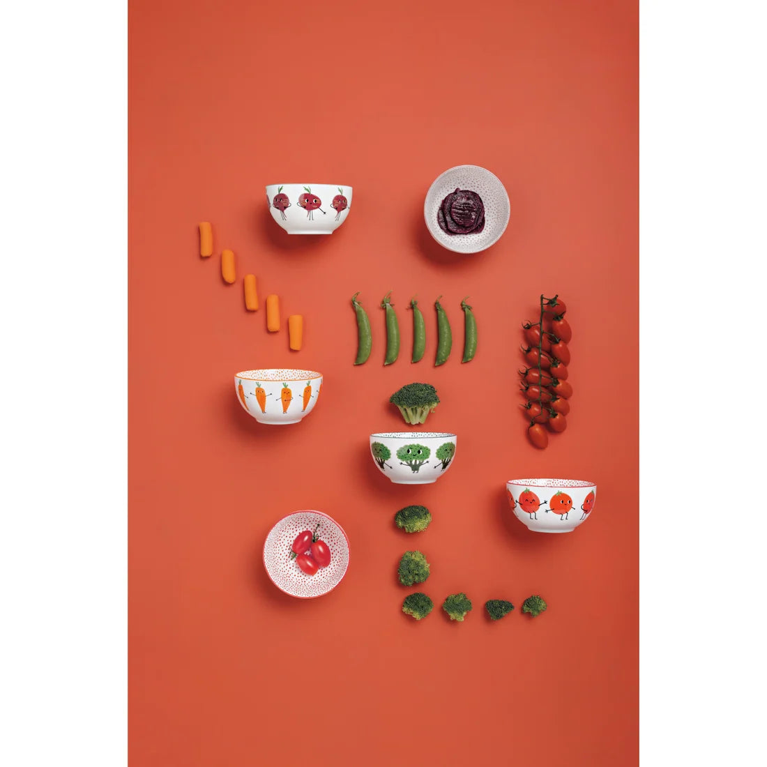 Now Designs - Funny Food Bowls Set of 4 Assorted