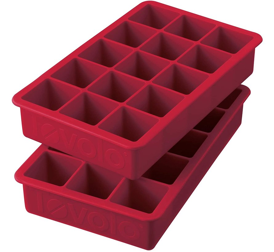 Tovolo - Perfect Cube Ice Trays - Set of 2 Red