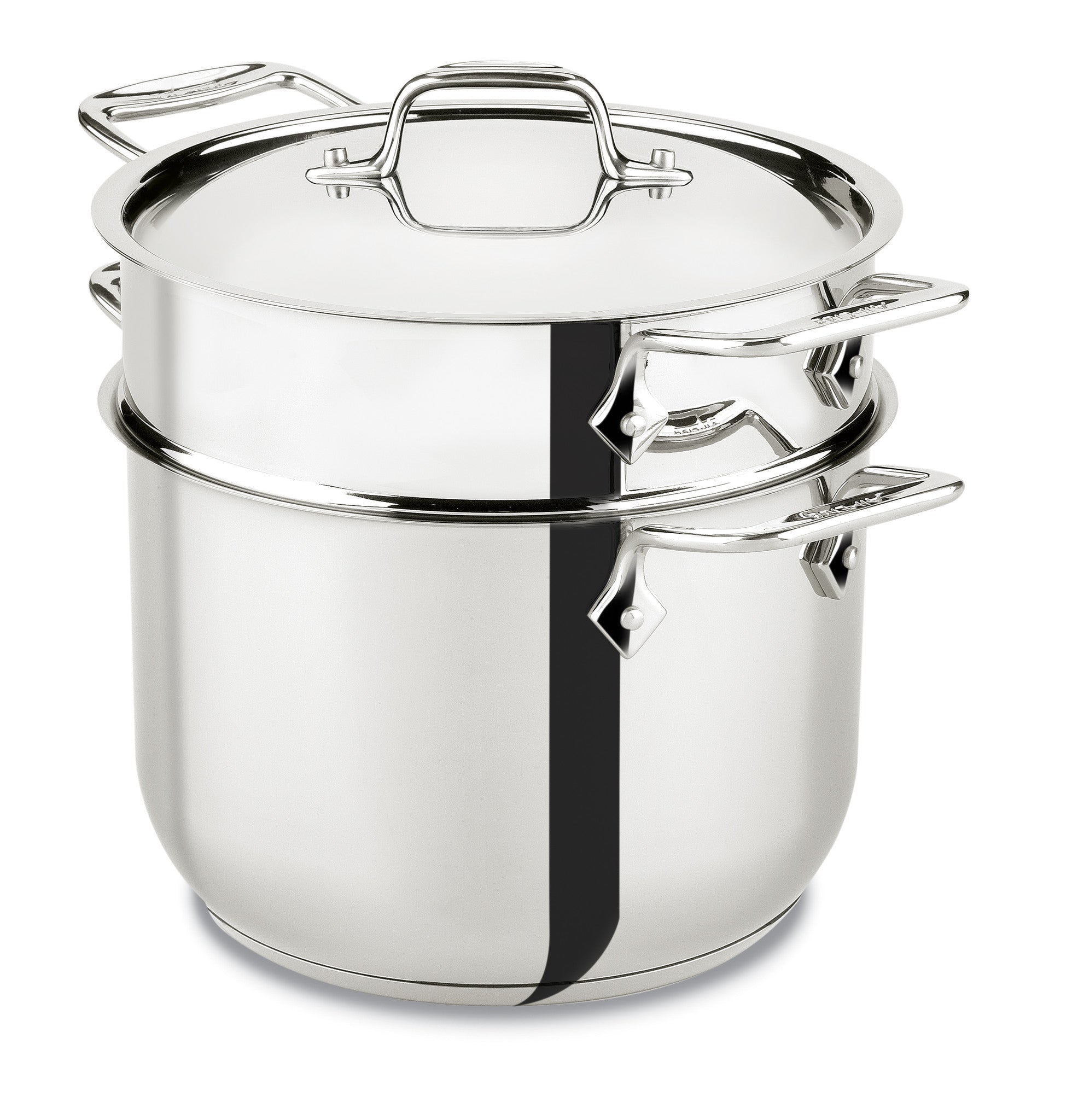 All-Clad D3™ Compact Stainless Steel Stock Pot with Lid & Reviews