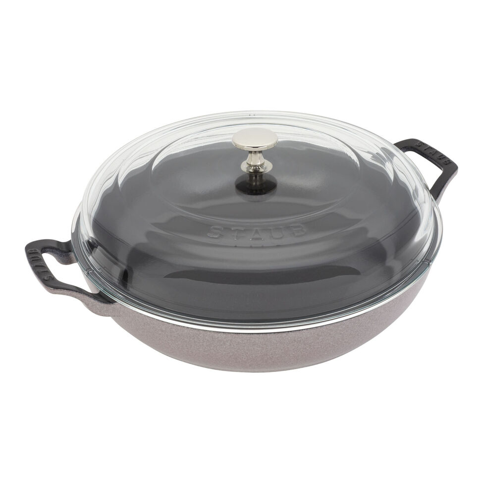 STAUB CAST - 12-INCH, BRAISER WITH GLASS LID