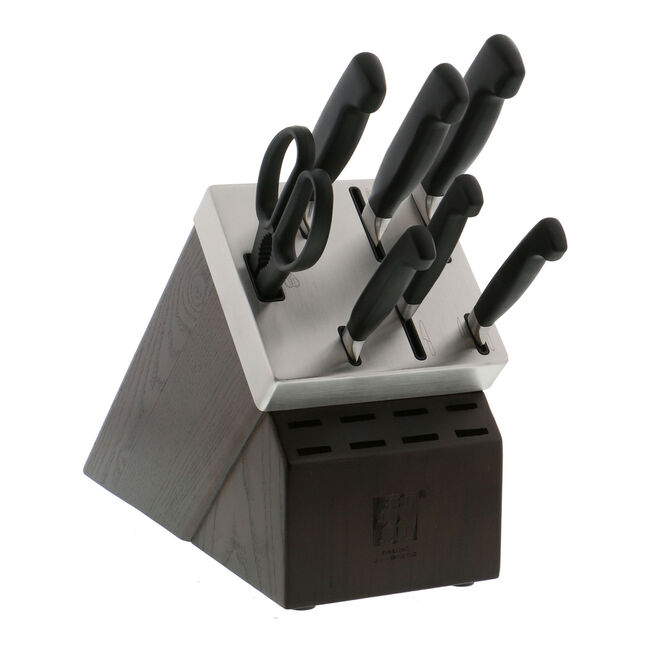 Zwilling Four Star - 8-pc, Self-Sharpening Knife Block Set , Walnut