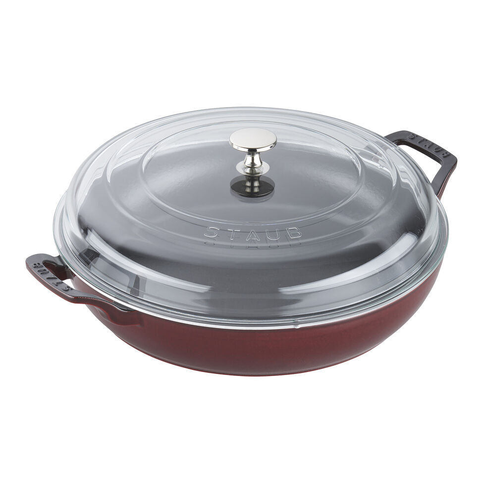 STAUB CAST - 12-INCH, BRAISER WITH GLASS LID