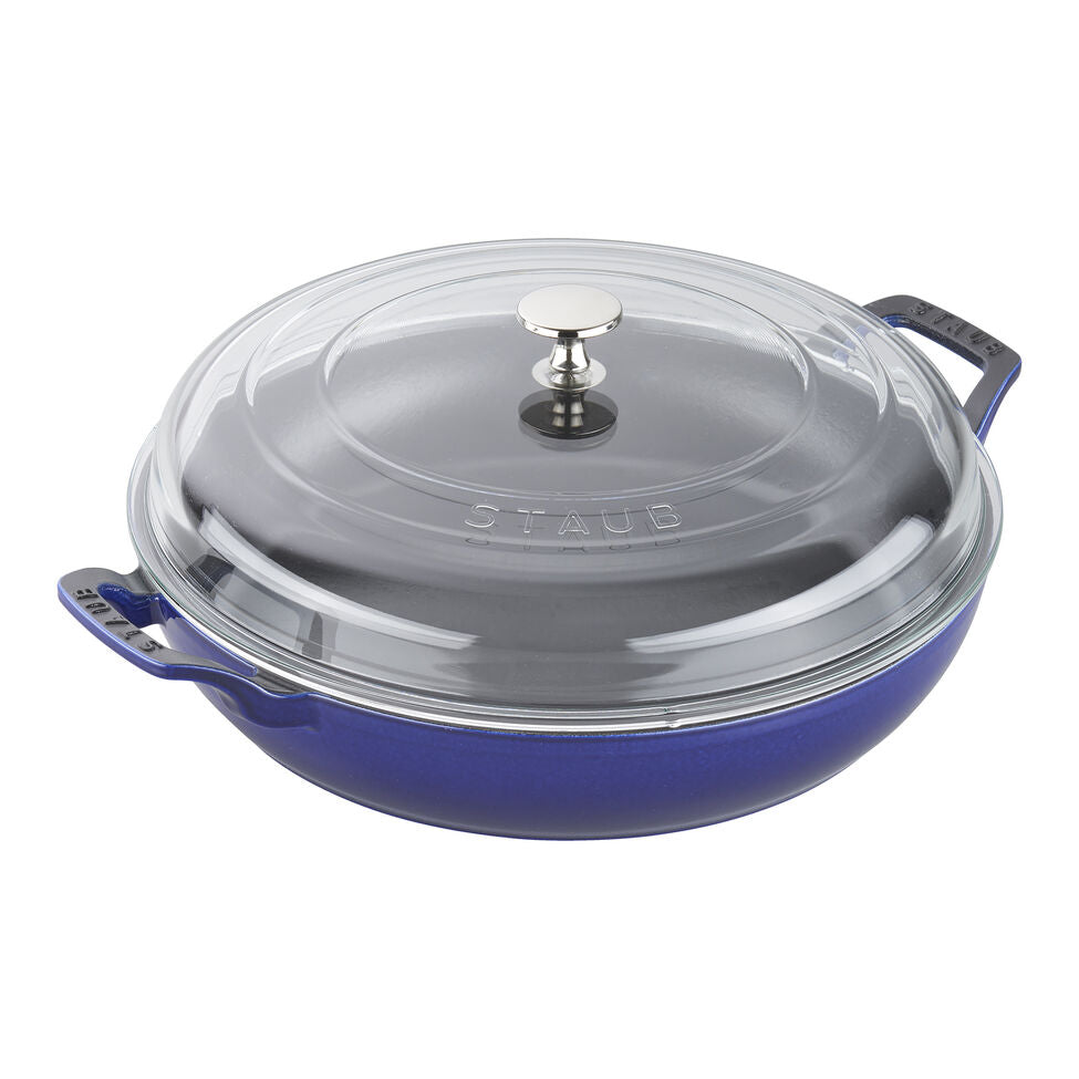 STAUB CAST - 12-INCH, BRAISER WITH GLASS LID