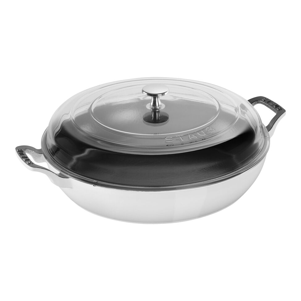 STAUB CAST - 12-INCH, BRAISER WITH GLASS LID