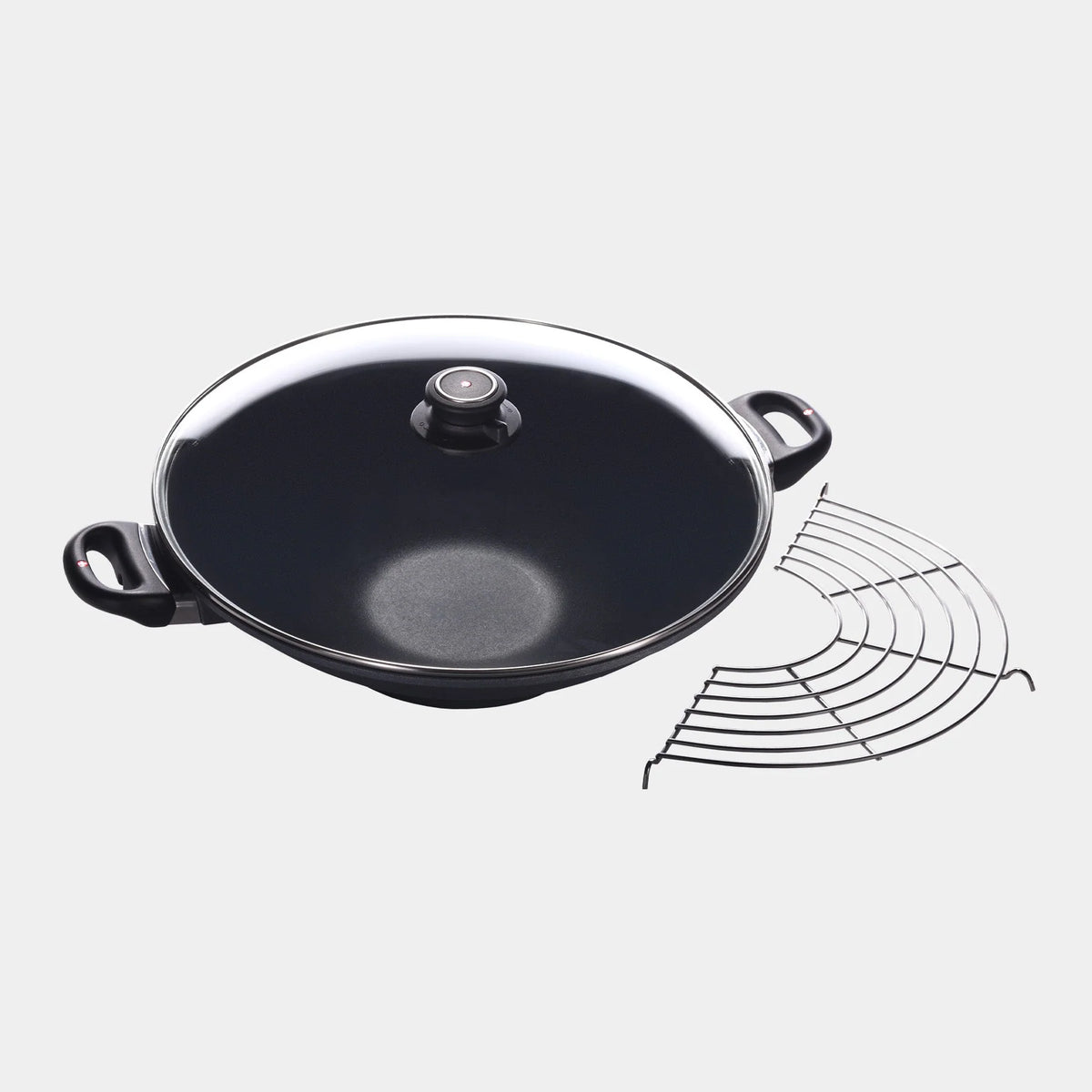 Swiss Diamond -XD Nonstick 14" Wok With Lid & TEMPURA RACK