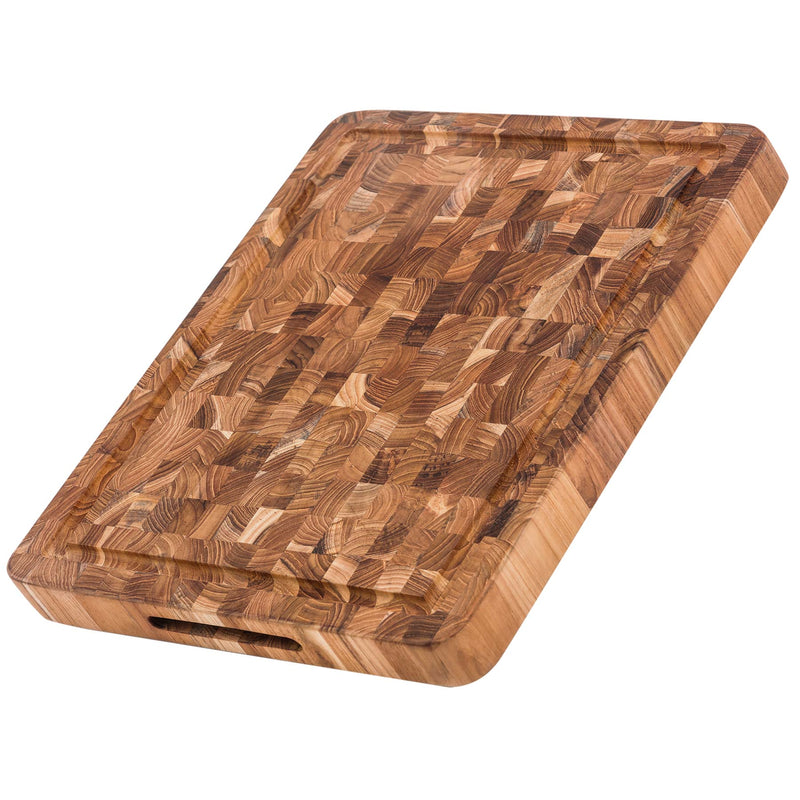Teak Haus - BUTCHER BLOCK WITH JUICE CANAL MEDIUM THICK 16"x 12" x 1.5" in
