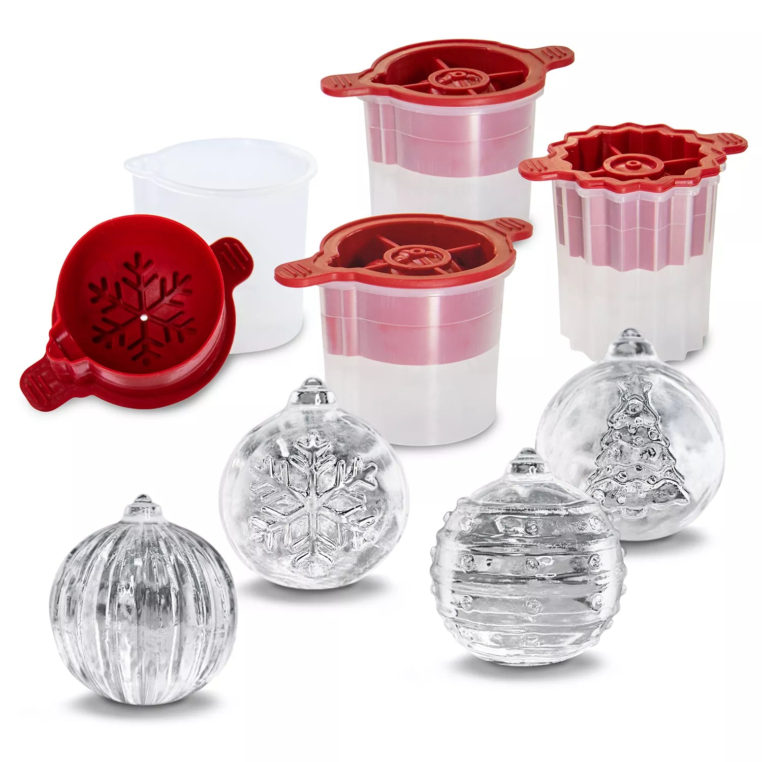 Tovolo -  X Ornament Ice Sphere Molds, Set Of 4