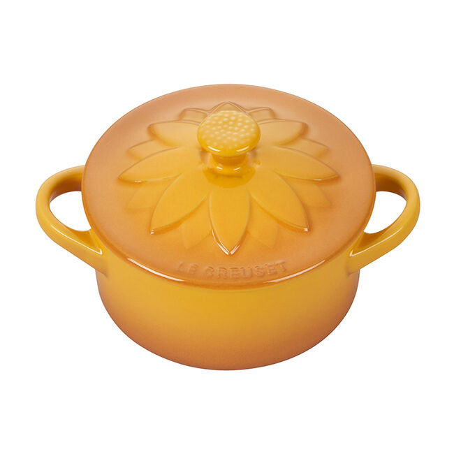 Le Creuset - Mini Round Cocotte with Flower Lid  - Nectar