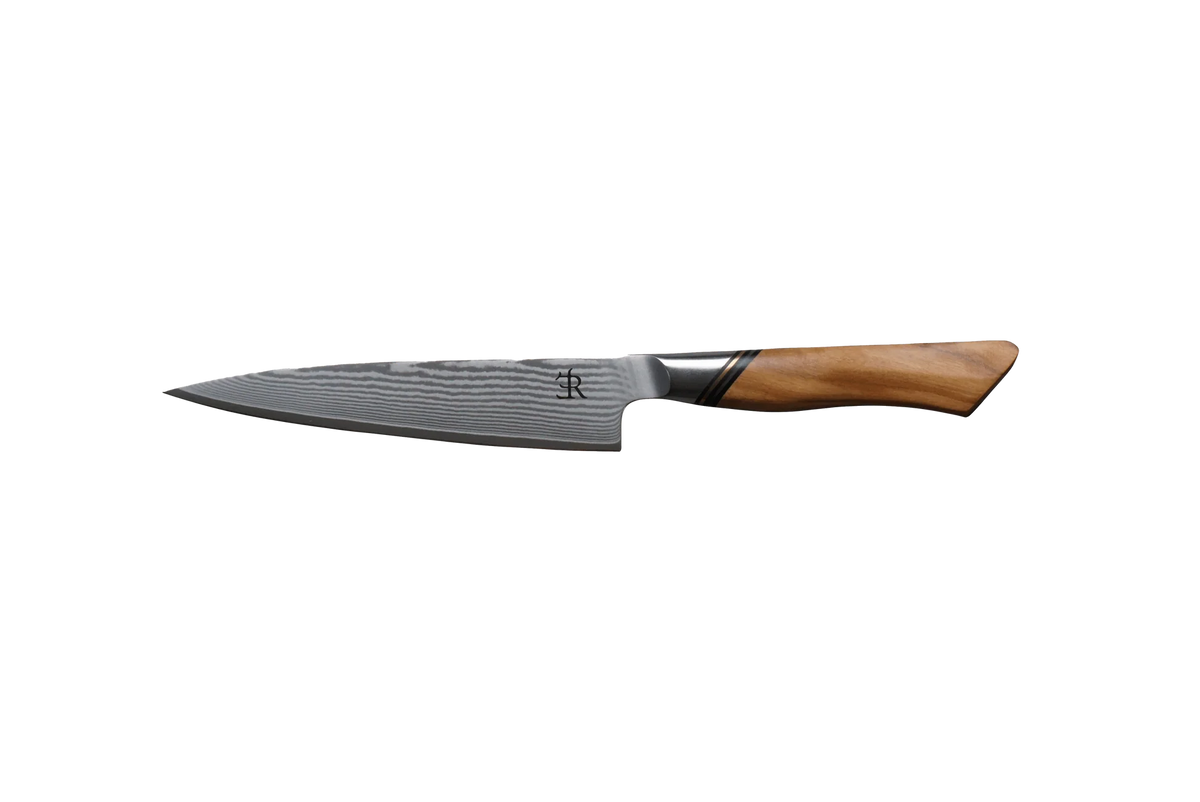 Ryda - A73 Damascus Steel Utility Knife, 5"