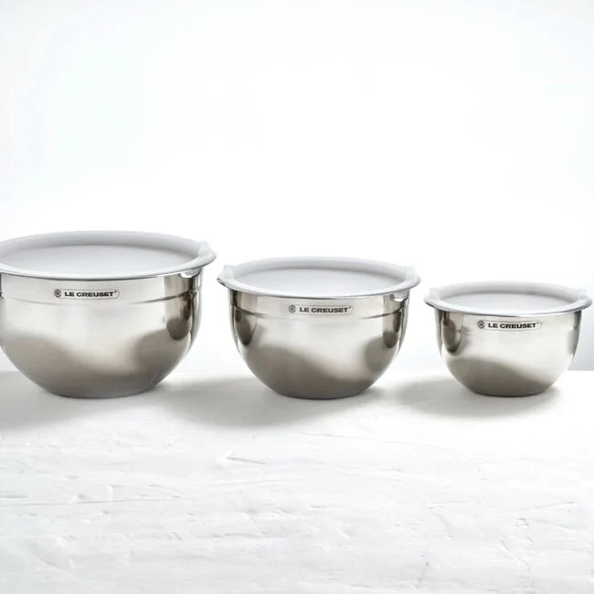 Le Creuset - Stainless Steel Mixing Bowls with Lids, Set of 3