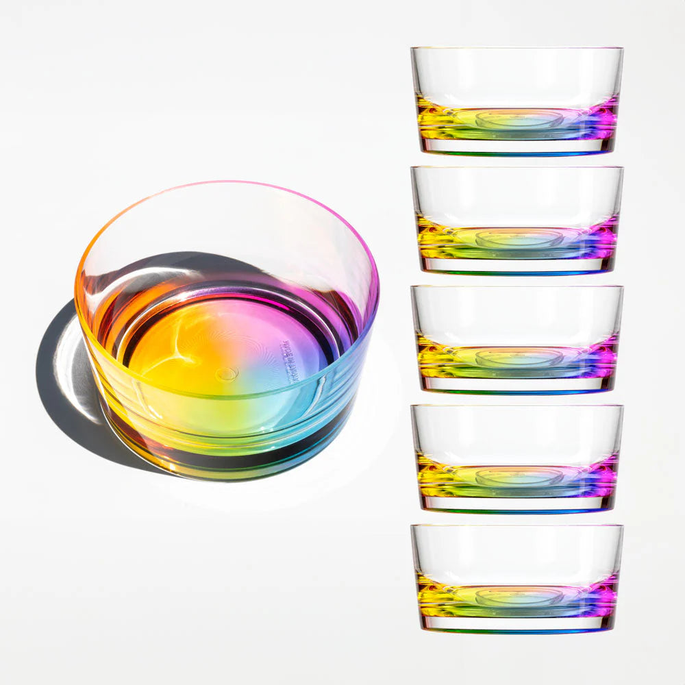 Merritt - TEARDROP 6 INCH RAINBOW ACRYLIC SALAD BOWL