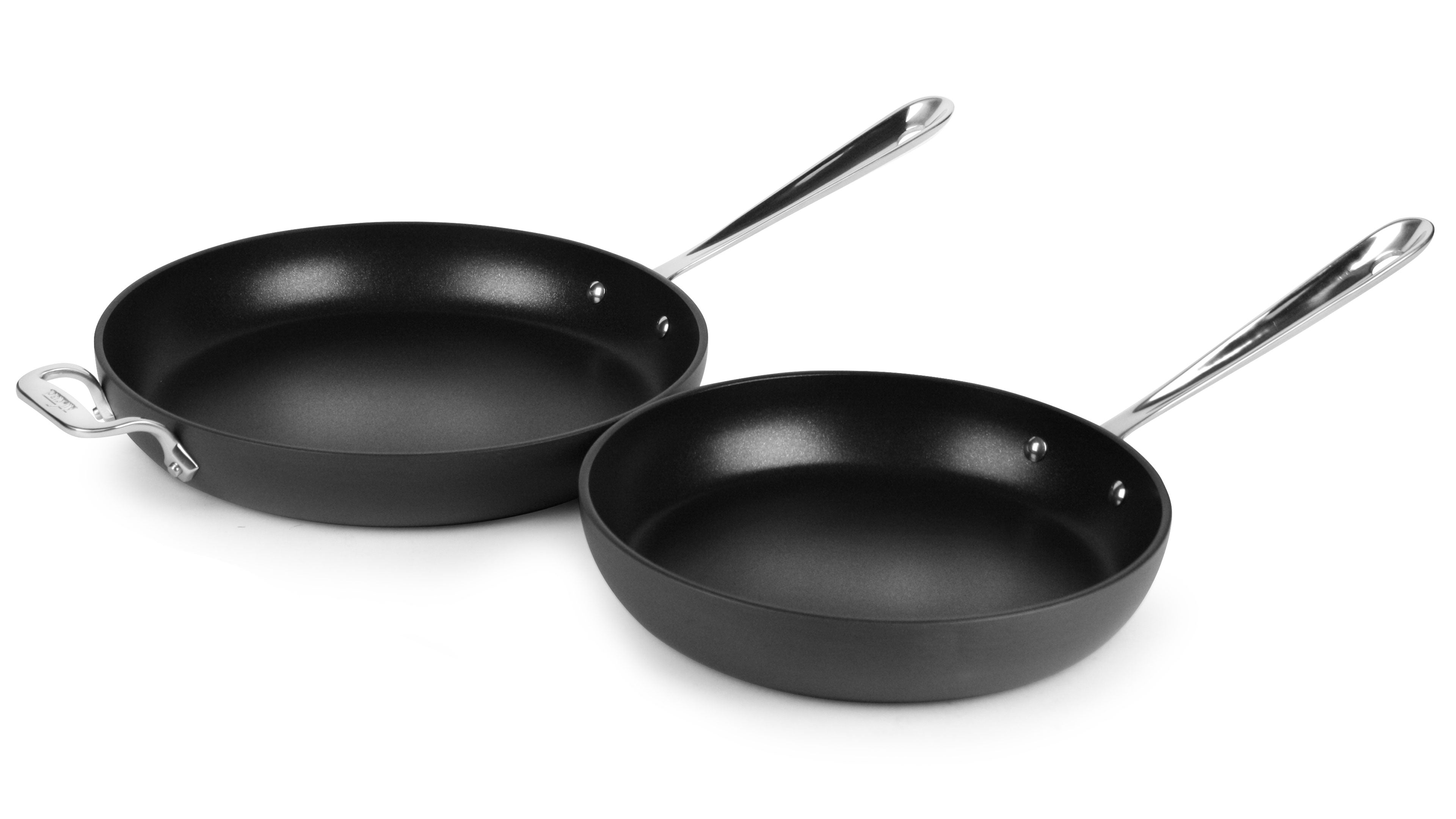 3-Piece HA1 Hard Anodized Fry Pan and Saute Pan Set I All-Clad