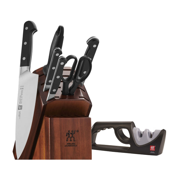 Zwilling Pro - 7-PC KNIFE BLOCK SET WITH BONUS SHARPENER