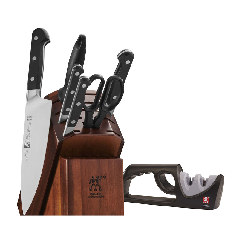Zwilling Pro - 7-PC KNIFE BLOCK SET WITH BONUS SHARPENER