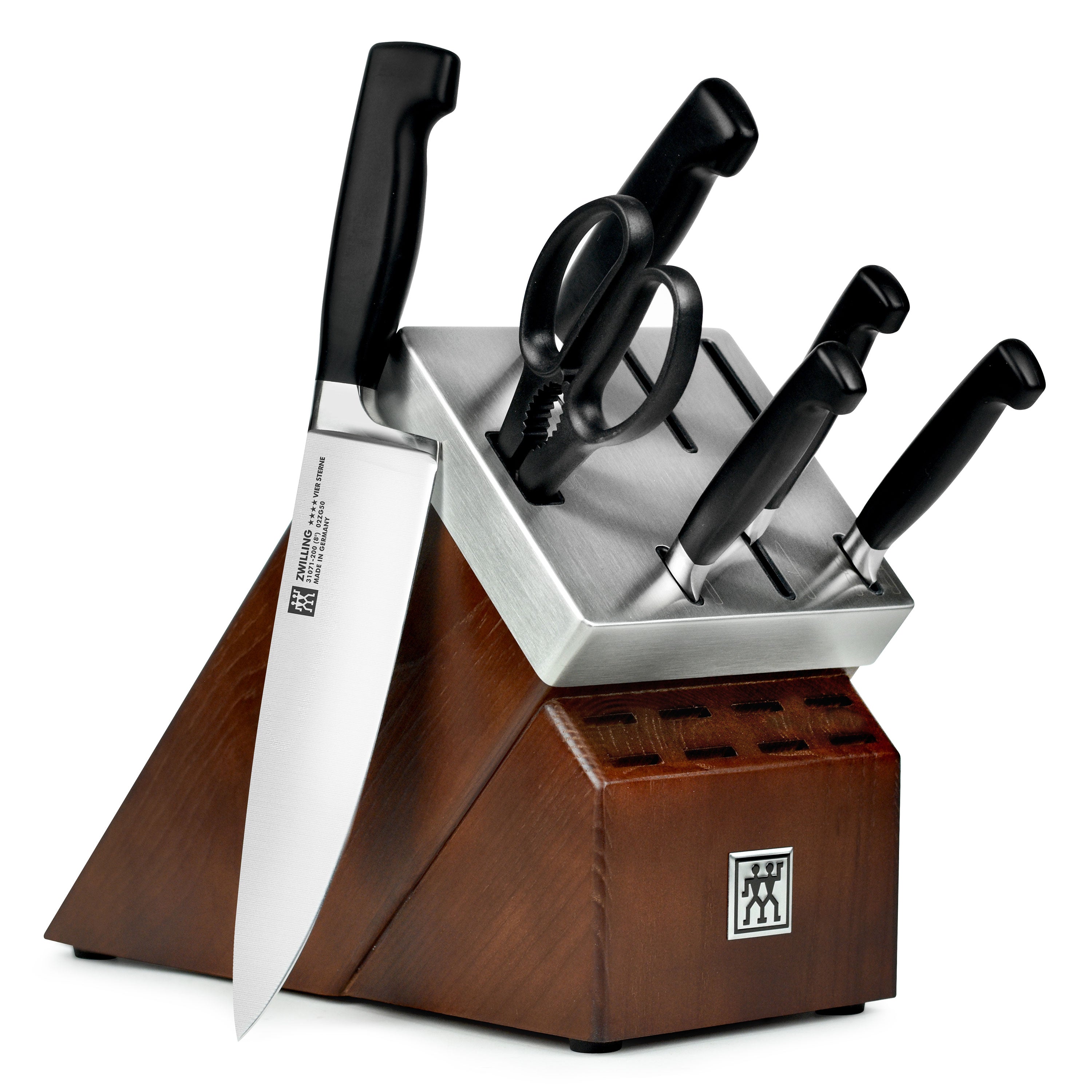 Zwilling J.A. Henckels Pro 7-Piece Knife Block Set with Bonus Sharpener