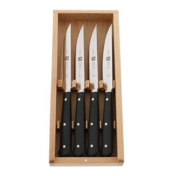 Zwilling - 4-PC STEAK KNIFE SET IN BEECHWOOD BOX