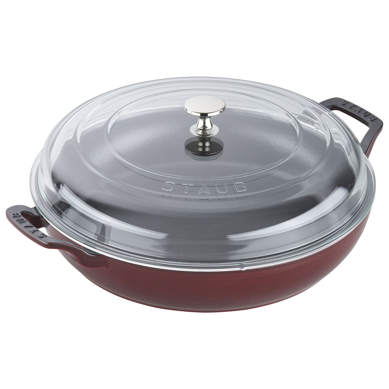 STAUB CAST - 12-INCH, BRAISER WITH GLASS LID