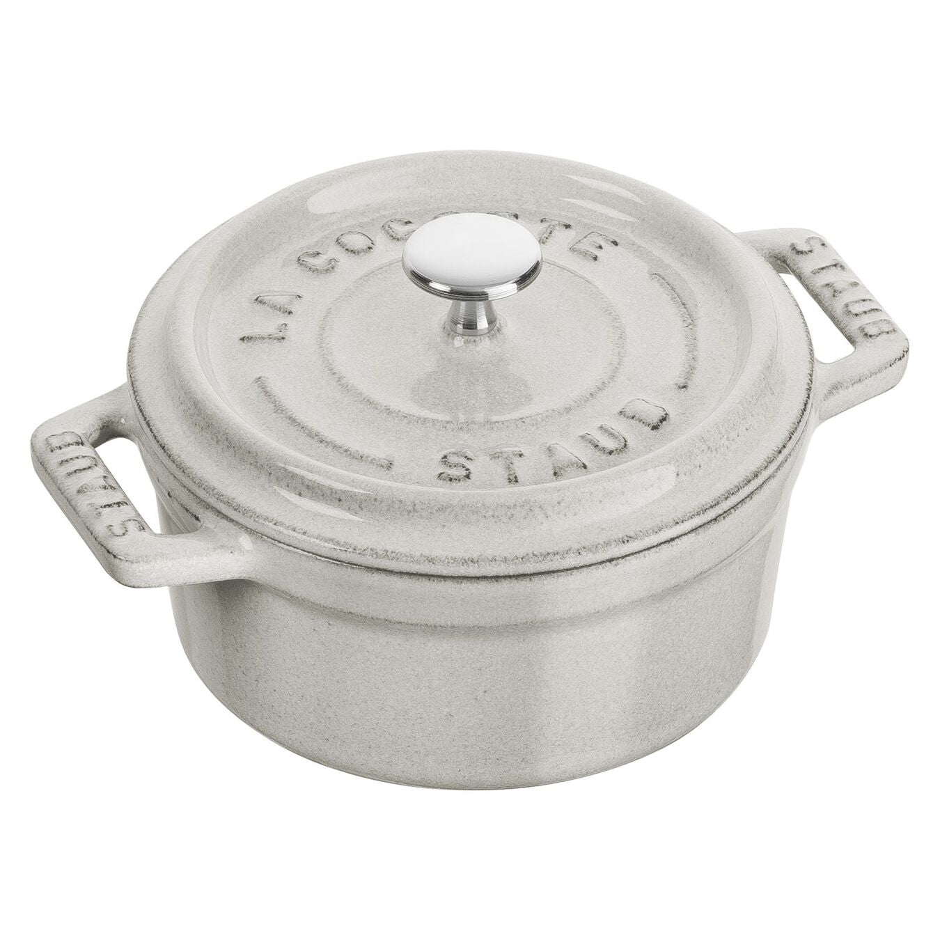 Staub Cast Iron - Woks/ Perfect Pans 12-Inch, Pan, White Truffle