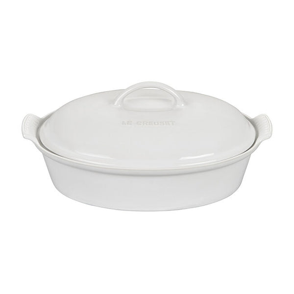 Le Creuset - Heritage Covered Oval Casserole - White