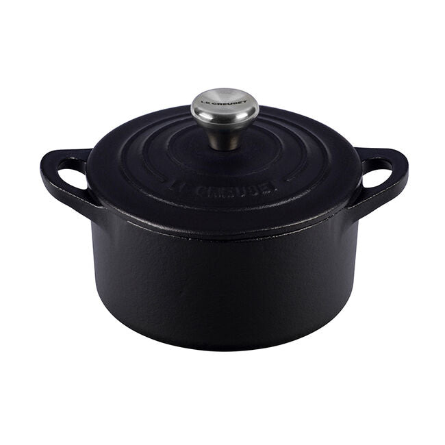 Le Creuset - Licorice Mini Cocotte with Stainless Steel Knob 1/3Qt.