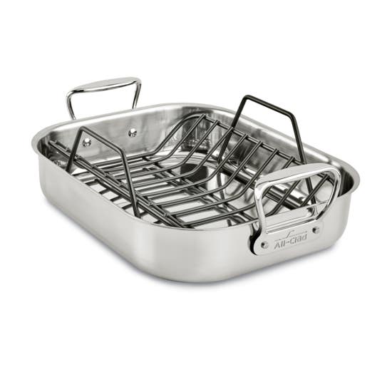 All Clad - Small Roaster w/ Nonstick Rack Stainless Collection