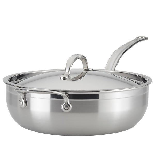 Hestan ProBond Forged Stainless Steel - 5 Qt Covered Essential Pan With Helper Handle