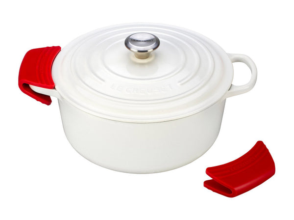 Le Creuset - Silicone Handle Grips, Set of 2 - Cerise
