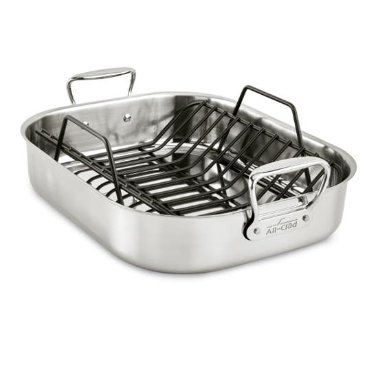 All Clad - Large Roaster w/ Nonstick Rack Stainless Collection
